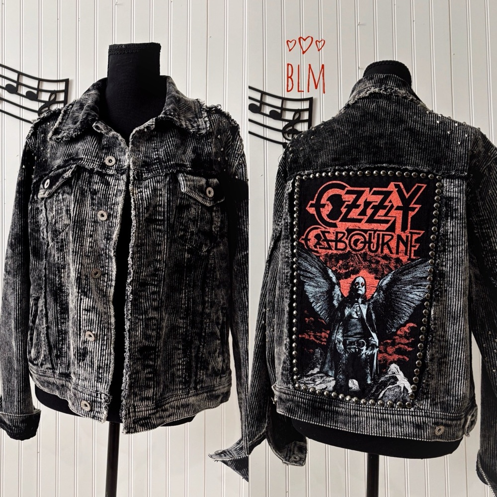 Ozzy Osbourne POL acid wash corduroy jacket